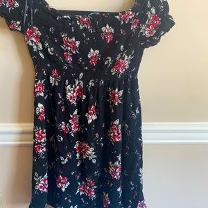 Cute summer sun dress with flower print